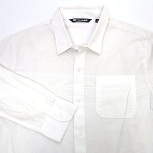 Travis Mathew Long Sleeve Shirt White Button Down Preppy Golf Men's Medium